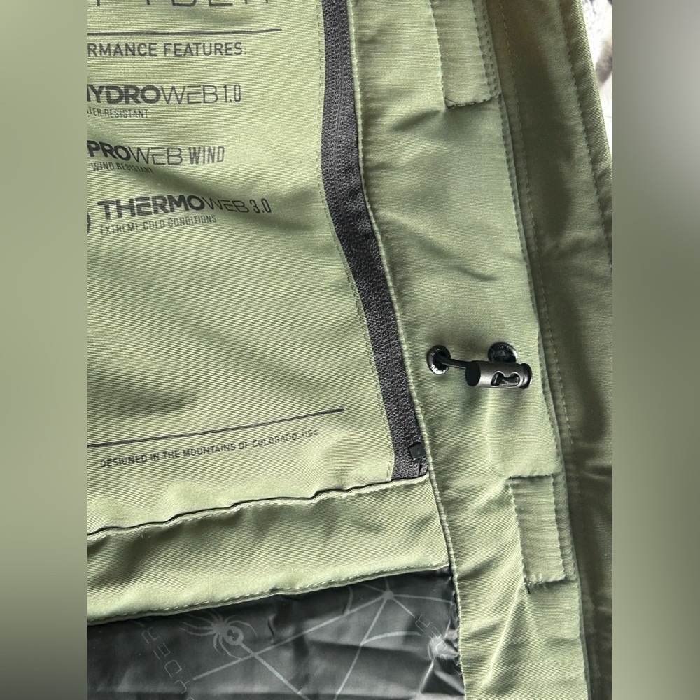 Spyder Women's Olive Hooded Puffer Coat - Picture 14 of 16